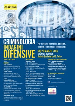 Criminologia: il nuovo seminario all’ eCampus di Torino