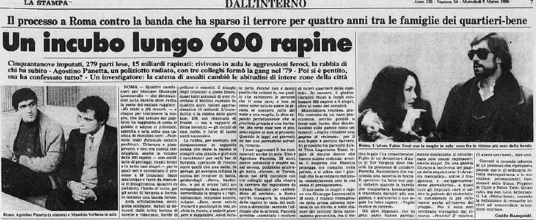 Archivi di CN: Agostino Panetta, il poliziotto che fece 700 rapine