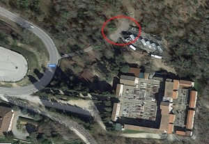 foto aerea google maps cimitero castellina e radura omicidio