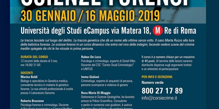 Il corso in Scienze Forensi di Nerocrime è da non perdere